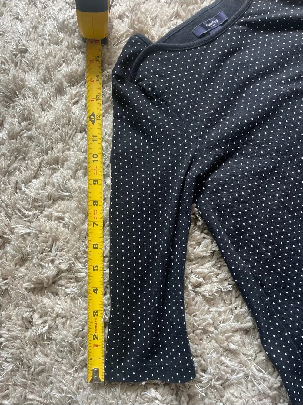 Gap Kids size medium Black Polka Dot Swing Dress